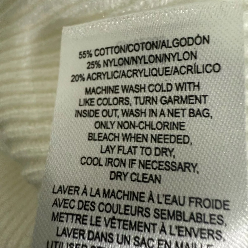 Lucky Brand Ladies' V-Neck Sweater, Cream Marshmallow XL - Picture 4 of 4